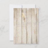 Rustieke RSVP-kaarten, elegant, Bourgogne, hout Kaart (Achterkant)