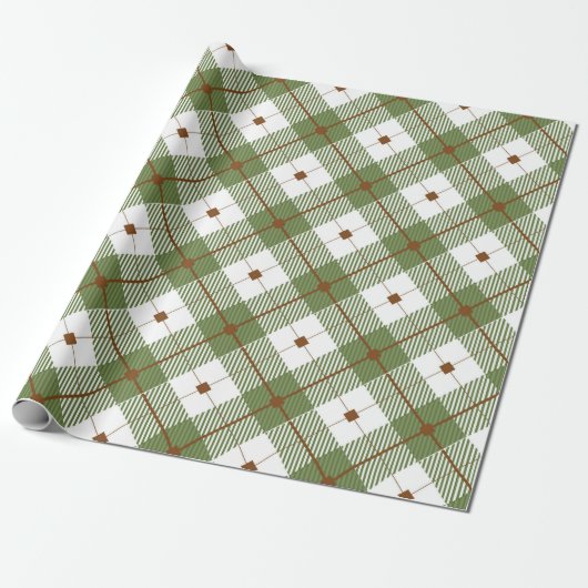 Rustieke ruit cadeaupapier (Uitgerold)