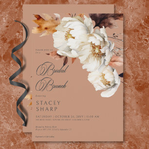 Rustieke Rust & Cream Herfst Bloemen & Bladeren Br Kaart