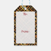 Rustieke Ruw Grafische Burlap elke tekst Cadeaulabel (Achterkant)