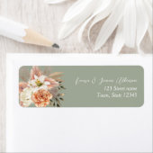 Rustieke Sage Green Wedding Adres Label (Insitu)