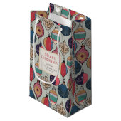 Rustieke Sage Green Xmas Ornamenten Klein Cadeauzakje (Voorkant Gekanteld)