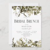 Rustieke Sage Groen Lijst Bruidsbrunch Kaart (Voorkant)