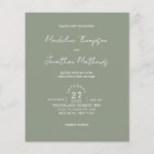 Rustieke Sage Groene Foto Budget Bruiloft QR Code (Voorkant)