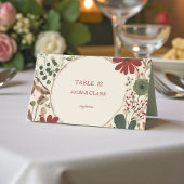 Rustieke salie groen en bordeauxrode bloemen herfs