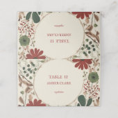 Rustieke salie groen en bordeauxrode bloemen herfs (Buitenkant ongevouwen)