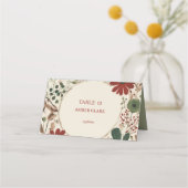 Rustieke salie groen en bordeauxrode bloemen herfs (Achterkant)