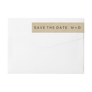 Rustieke Save The Date Trouw Wrap Around Label