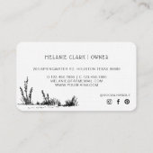 Rustieke  schets Boerderij Hen Olive Green Visitekaartje (Achterkant)