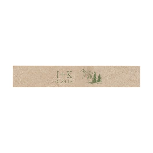 Rustieke Schilderachtig bergketen bruiloft buikban Uitnodigingen Wikkel (Vlak)