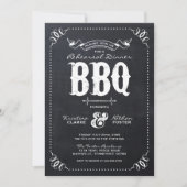 Rustieke schoolbord repetitie diner BBQ Kaart (Voorkant)