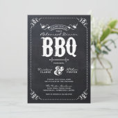 Rustieke schoolbord repetitie diner BBQ Kaart (Staand voorkant)