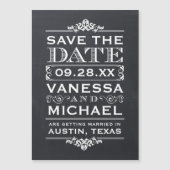 Rustieke schoolbord typografie Save the Date (Voorkant)