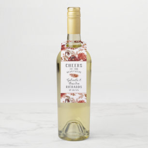 Rustieke schoonheid bloemenbruiloft proost & dank flessenhanger