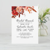 Rustieke Schoonheid Bloemige Boho Chic Bruids Brun Kaart (Staand voorkant)