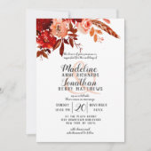 Rustieke schoonheid Bohemian Floral Top Border Bru Kaart (Voorkant)