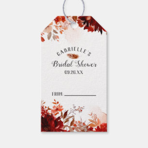 Rustieke schoonheid Floral Border Bruids Display D Cadeaulabel