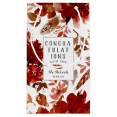 Rustieke schoonheid Floral Fall Bruiloft Gefelicit Klein Cadeauzakje (Achterkant)