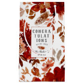 Rustieke schoonheid Floral Fall Bruiloft Gefelicit Klein Cadeauzakje (Voorkant)