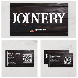 Rustieke schrijnwerkerij Afrikaans Blackwood Bezoe Visitekaartje