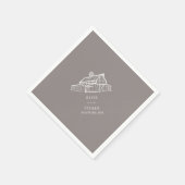 Rustieke schuur Amethist grijs Boerderij herfst br Servet (Hoek)