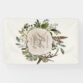 Rustieke schuur botanische stijlvolle baby shower spandoek (Horizontaal)