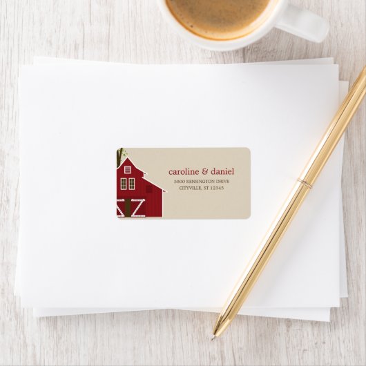 Rustieke schuur bruiloft Adresetiketten Etiket (Insitu)