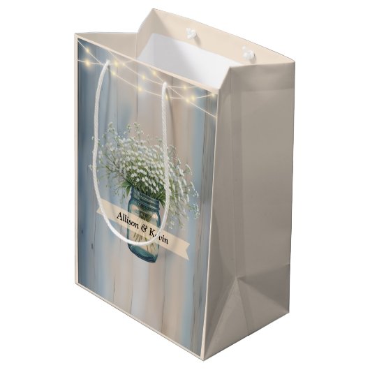 Rustieke schuur bruiloft cadeautas (Achterkant Gekanteld)