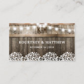 Rustieke schuur bruiloft gratis Drinken voucher Visitekaartje (Achterkant)