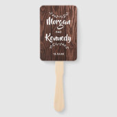 Rustieke schuur bruiloft hand fans handwaaier (Voorkant)