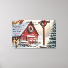 Rustieke schuur canvas Ik geloof nog steeds in ver Afdruk