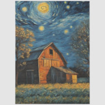 Rustieke schuur decoupage