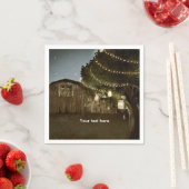 Rustieke schuur en boomlichten bruiloft servetten (Insitu)