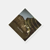 Rustieke schuur en boomlichten bruiloft servetten (Hoek)