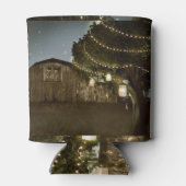 Rustieke schuur- en boomlichtjes trouwblikkoeler blikjeskoeler (Achterkant)