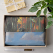 Rustieke Schuur en Zonnebloem Veld Schilderij Deco Tissuepapier (Geschenk)