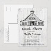 Rustieke schuur foto couples bruiloft uitnodiging (Voorkant / Achterkant)