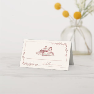 Rustieke schuur gedempt rood Boerderij herfst brui