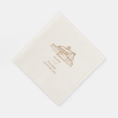 Rustieke schuur Goldenrod bruiloft Servet (Hoek)