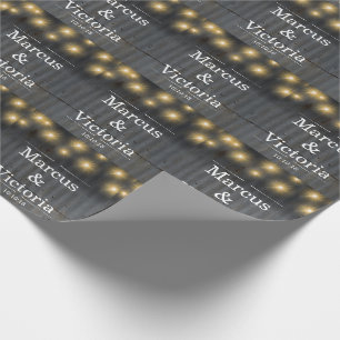 Rustieke schuur golfijzer bruiloft cadeaupapier