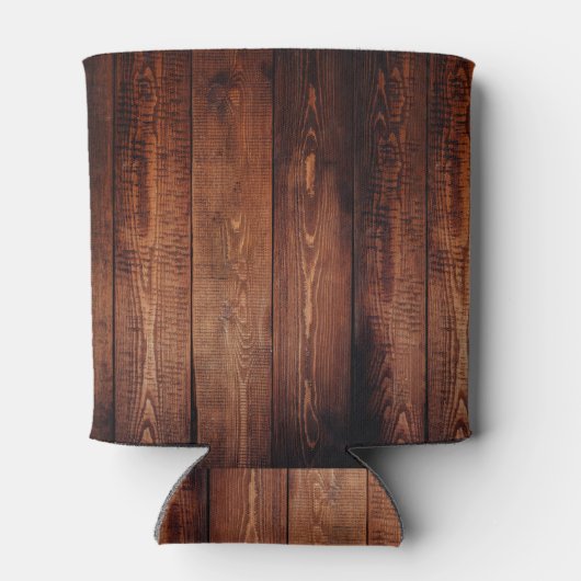 Rustieke schuur hout bruid & bruidegom land bruilo blikjeskoeler (Achterkant)