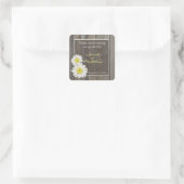 Rustieke schuur hout bruiloft gunst Stickers (Tas)