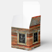 Rustieke schuur hout graffiti hart bruiloft gunst bedankdoosjes (Geopend)