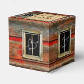 Rustieke schuur hout graffiti hart bruiloft gunst bedankdoosjes (Achterkant)