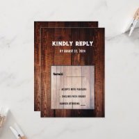 Rustieke schuur hout landelijke land bruiloft RSVP