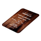 Rustieke schuur hout landelijke land bruiloft uitn magneet (Linkerzijde)