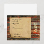 Rustieke schuur hout met Graffiti Heart Response K RSVP Kaartje (Voorkant / Achterkant)