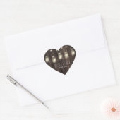 Rustieke schuur hout metselaar pot bruiloft gunste hart sticker (Envelop)