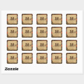 Rustieke schuur hout Monogram Sticker (Vel)