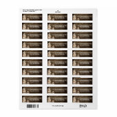 Rustieke schuur hout pijnbomen winter bruiloft lab etiket (Full Sheet)